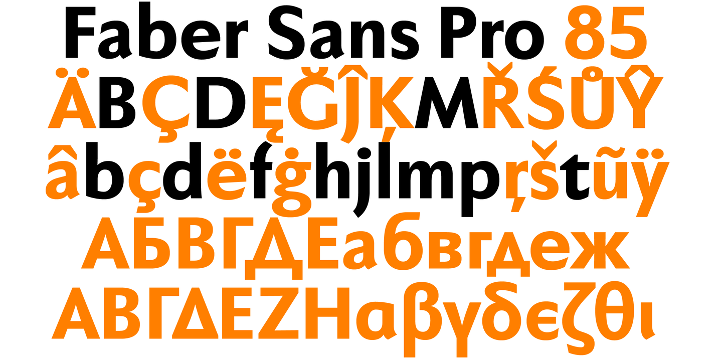 Faber Sans Pro Leicht Font preview